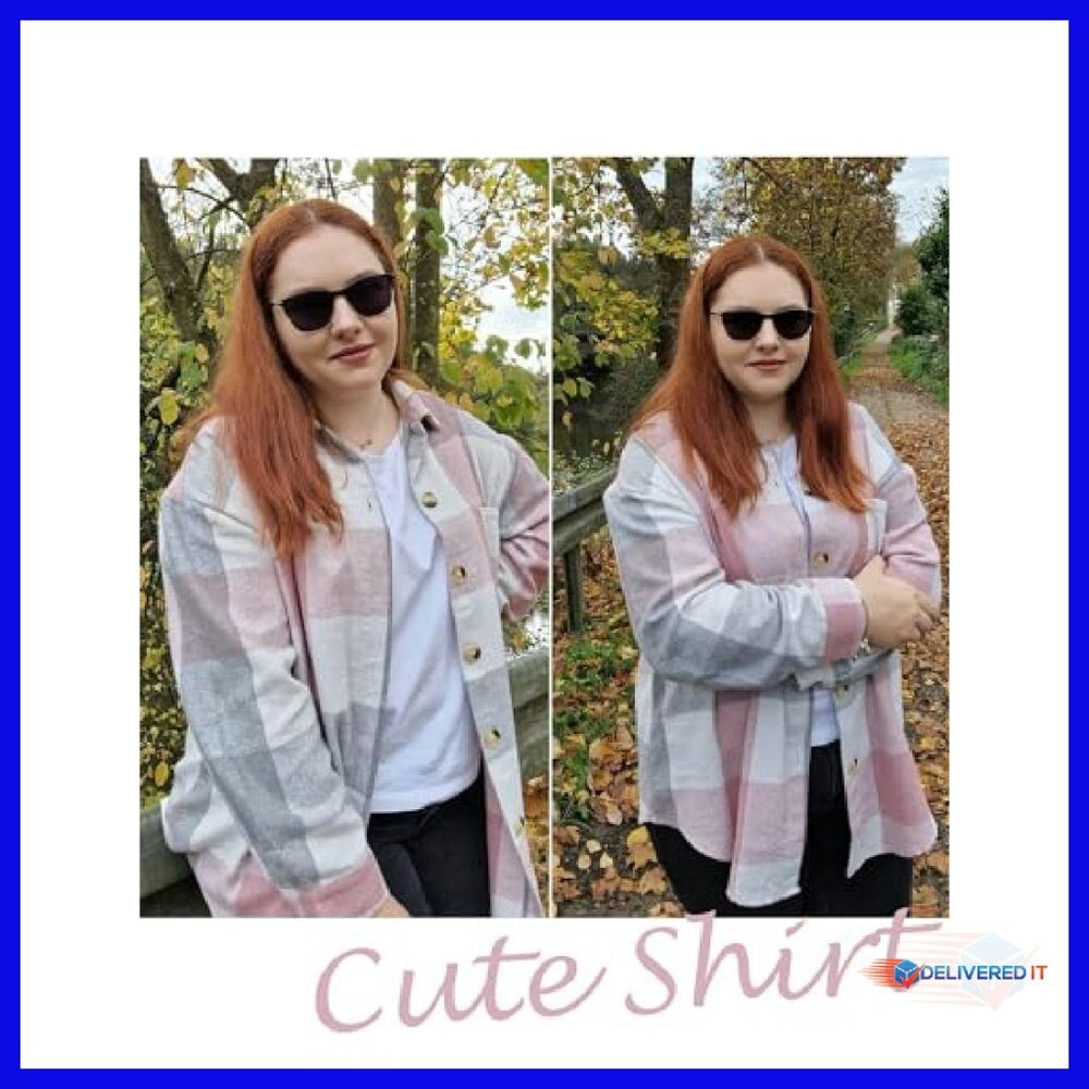 Plus Size Plaid Flannel Shacket Button Down Long … - image 6